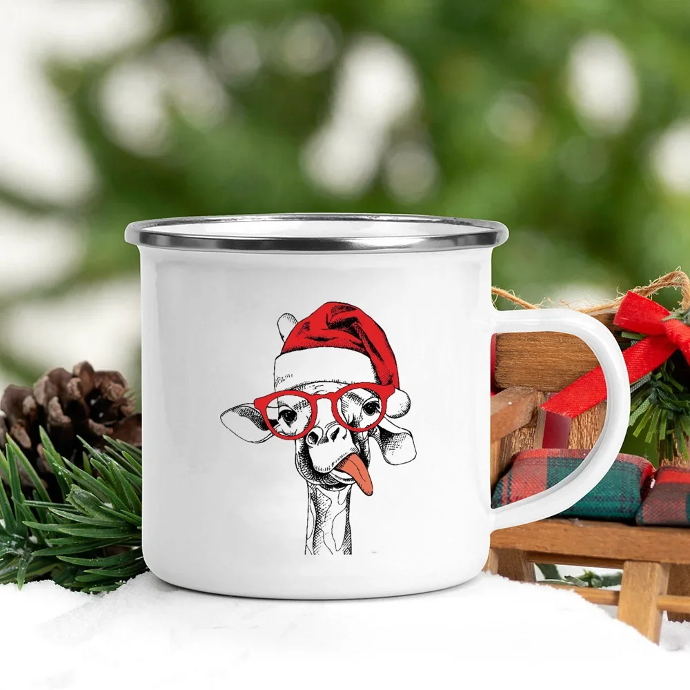 Wine Beer Coffee Drink - Maniglia Tazze smaltate Cappello da Babbo