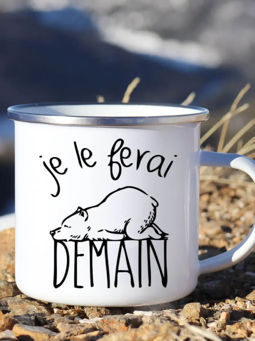 Wine Beer Coffee Drink - Simpatica tazza da caffè smaltata francese