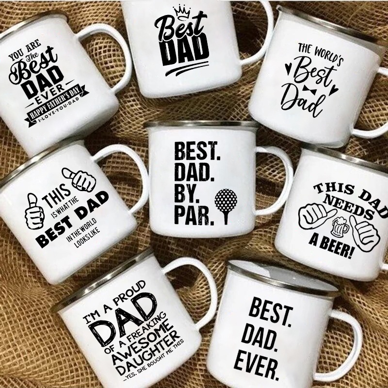 Wine Beer Coffee Drink - Tazza in Smalto 'The Best Dad