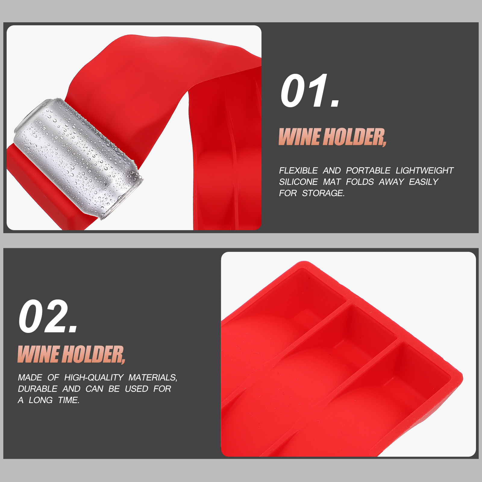Wine Beer Liquor - 1 Pezzo Porta Bottiglie Pieghevole in