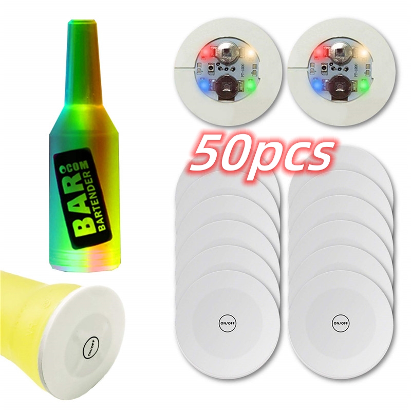 Wine Beer Liquor - 50/20/10/1pc LED Sottobicchieri Luminosi Bottiglie di