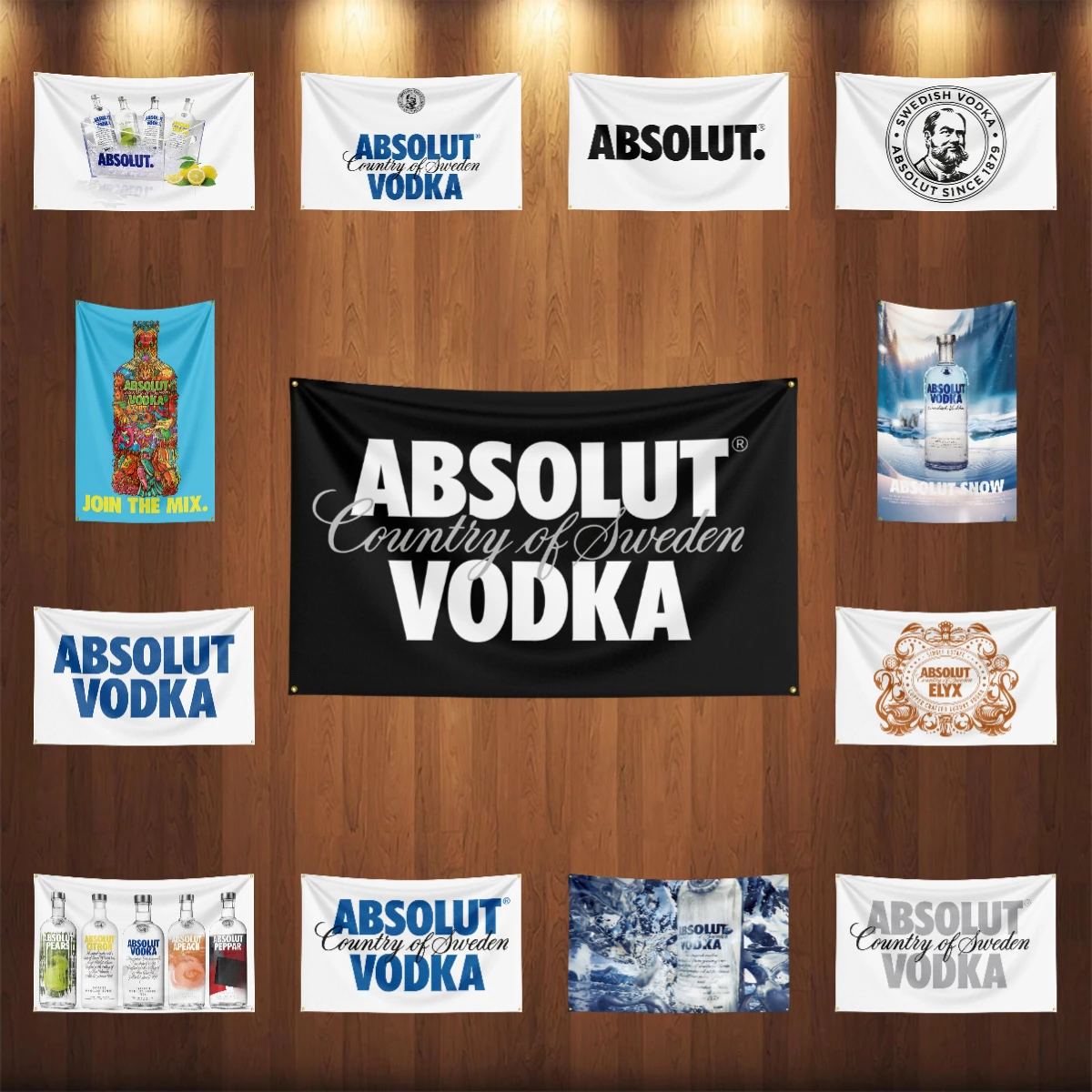 Wine Beer Rum - Banner per vino con alcol stampato
