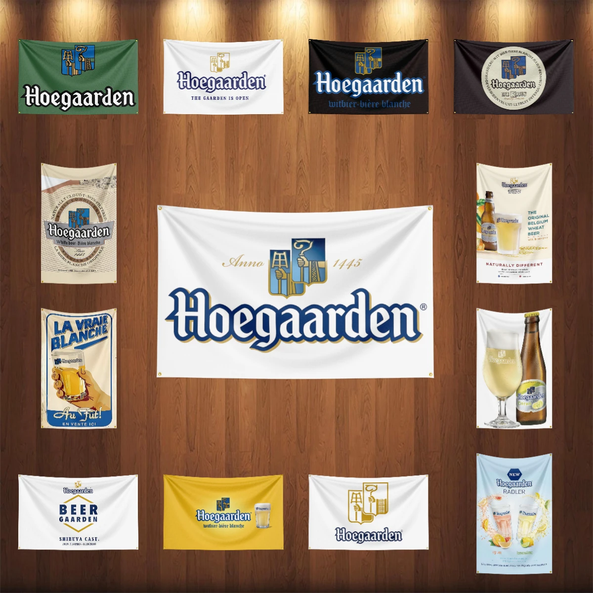 Wine Beer Rum - 3×5ft h-Hoegaardens Birra Bandiera Poliestere Stampato