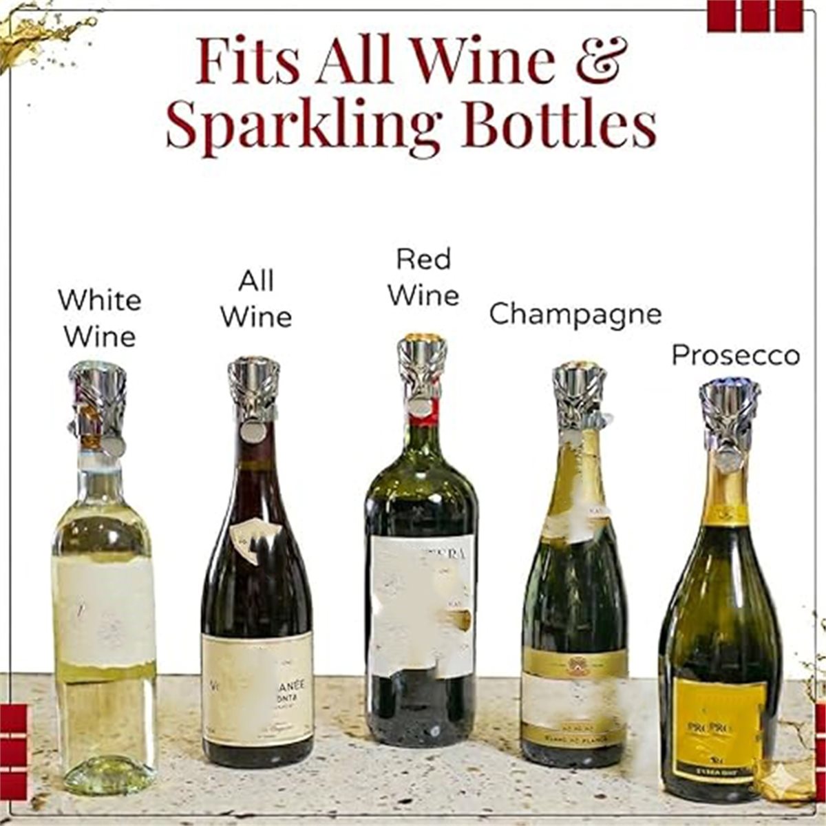 (A02R) Set di 2 Tappi per Vino - Wine & Beer Packages recensione e prezzo
